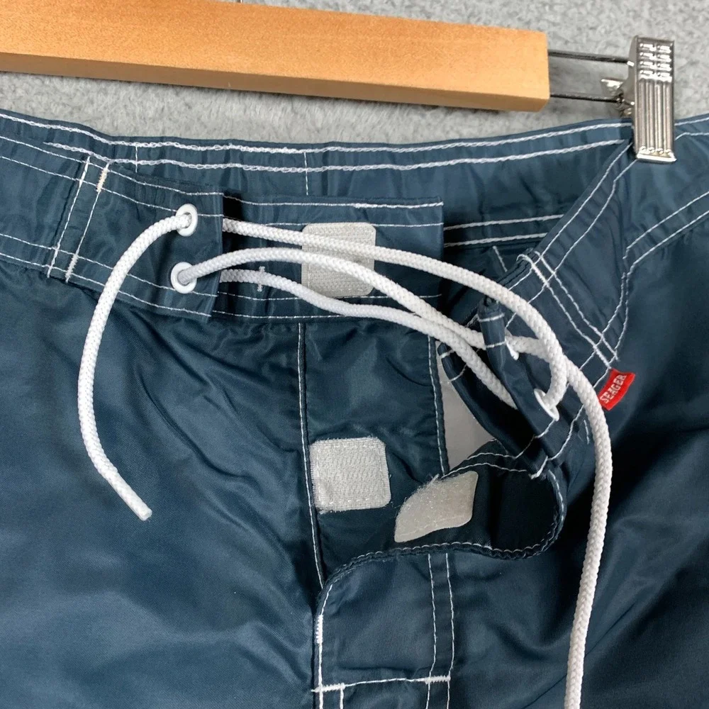 Seager Patrol Trunks Men's 31 Navy Cargo Quick Dry Shorts USA Swim Huckberry $70